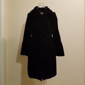 Black velvet coat